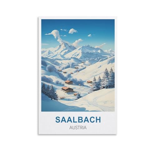 Puzzles für Erwachsene, Saalbach, Österreich, Lernspiel, Puzzle, geeignet zur Dekompression und als Wanddekoration, 100 x 70 cm Puzzles für Erwachsene, Saalbach, Österreich, Lernspiel, Puzzle, geeignet zur Dekompression und als Wanddekoration, 100 x 70 cm von AFHMZ