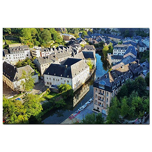 Quadratisches Luxemburg-Puzzle 1000 Teile Spiel Kunstwerk Reise Souvenir 38x26CM von AFHMZ