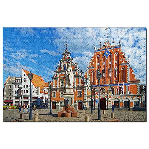 Rigaer Rathausplatz, Lettland, Puzzle für Erwachsene, 1000 Teile, Reisegeschenk, Souvenir, 52 x 38 cm von AFHMZ