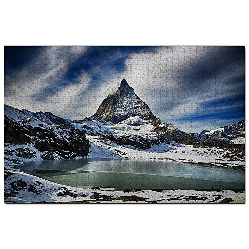 Schweiz Matterhorn Ski Paradise Zermatt Puzzle 1000 Teile Spiel Kunstwerk Reise Souvenir 38x26CM von AFHMZ