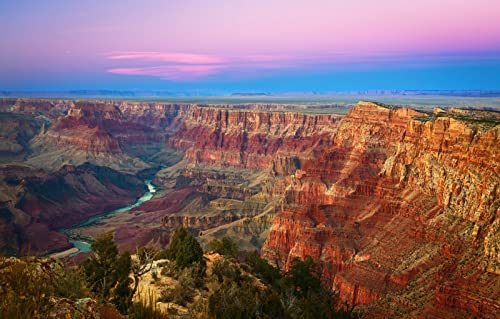 Schweres Puzzle für Erwachsene, 1000 Teile, Naturschönheit, Sonnenuntergang, Wüste, USA, Grand Canyon, Arizona, Grand Canyon Nationalpark, 70 x 50 cm von AFHMZ