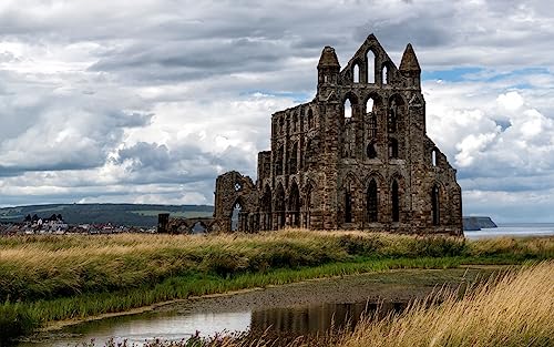 Schwieriges Puzzle für Erwachsene 1000 Teile Priory Whitby Abbey England 70x50CM von AFHMZ