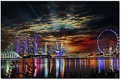 Singapore Gardens by The Bay, Singapur, Puzzle für Erwachsene, 1000 Teile, hölzernes Reisegeschenk, Souvenir, 70 x 50 cm von AFHMZ