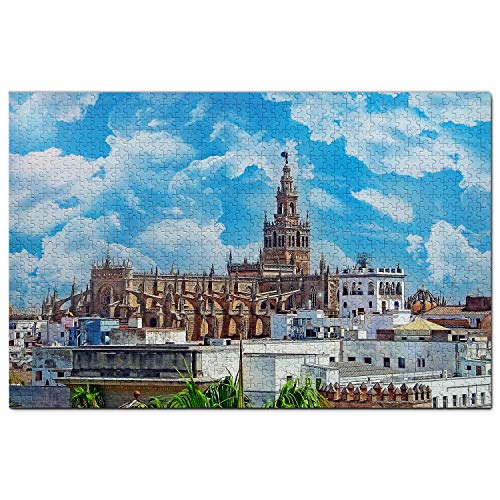 Spanien, Kathedrale von Sevilla, Puzzle für Erwachsene, 1000 Teile, Reisegeschenk, Souvenir, 70 x 50 cm von AFHMZ