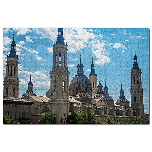 Spanien Pilar Kathedrale Zaragoza Puzzle 1000 Teile Spiel Kunstwerk Reise Souvenir 70x50CM von AFHMZ