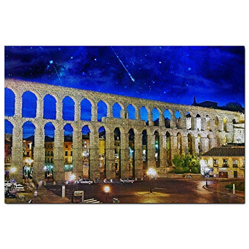 Spanien Puzzle 1000 Teile Spanien Segovia Aquädukt Puzzle Spiel Kunstwerk Reise Souvenir 38x26CM von AFHMZ