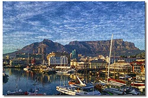 Südafrika Tafelberg Kapstadt Puzzle für Erwachsene und Kinder 1000 Teile Puzzlespiel als Geschenk, Heimdekoration, besondere Reisesouvenirs, 70 x 50 cm von AFHMZ