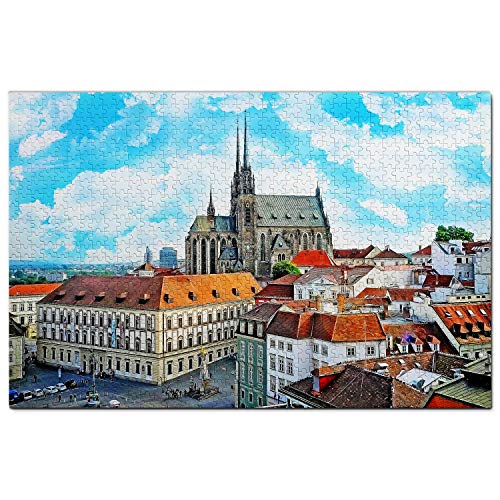 Tschechisches Brno-Puzzle für Erwachsene, 1000 Teile, Reisegeschenk, Souvenir, 38 x 26 cm von AFHMZ