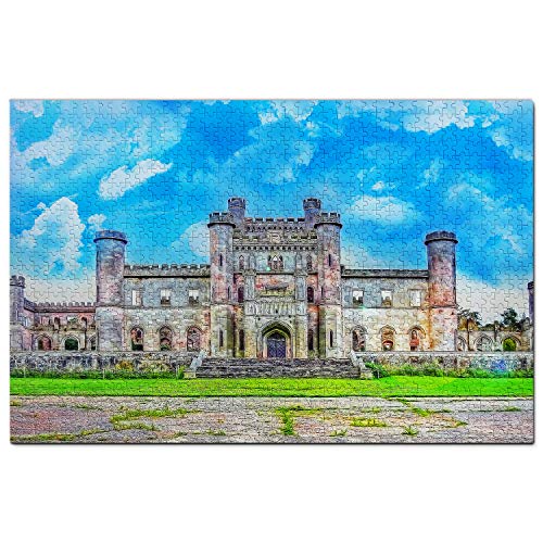 UK-Puzzle, 1000 Teile, Großbritannien, England, Lowther Castle and Gardens, Penrith, Puzzlespiel, Kunstwerk, Reisesouvenir, 38 x 26 cm von AFHMZ