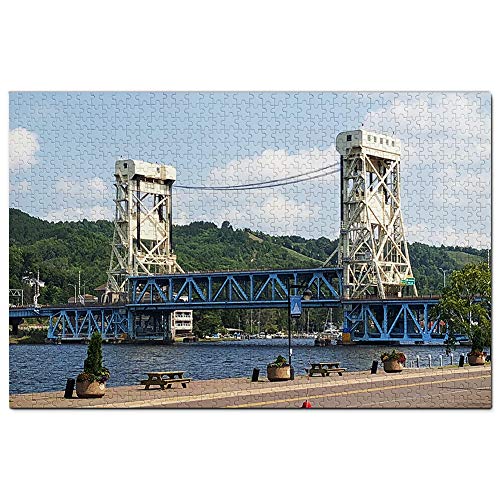 USA Amerika Brücke Michigan Hancock Puzzle 1000 Teile Spiel Kunstwerk Reise Souvenir 70x50CM von AFHMZ