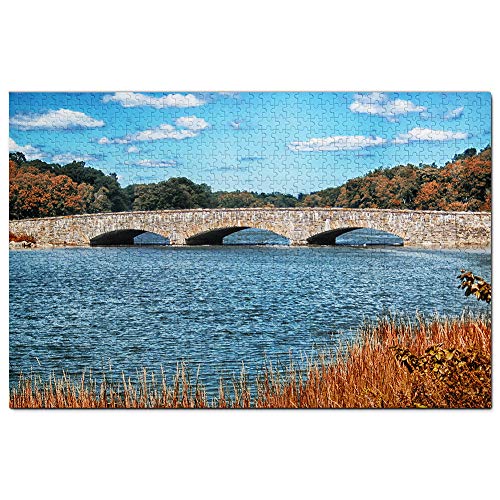 USA Amerika Darien Connecticut Bridge Puzzle 1000 Teile Spiel Kunstwerk Reise Souvenir 100x70CM von AFHMZ