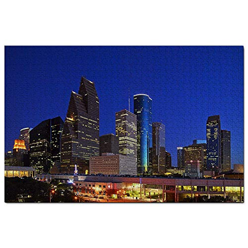 USA Amerika Houston Skyline Puzzle 1000 Teile Spiel Kunstwerk Reise Souvenir 100x70CM von AFHMZ