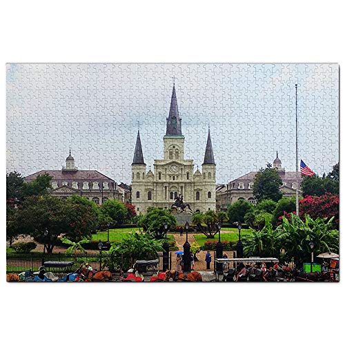 USA Amerika Jackson Square New Orleans Puzzle 1000 Teile Spiel Kunstwerk Reise Souvenir 70x50CM von AFHMZ