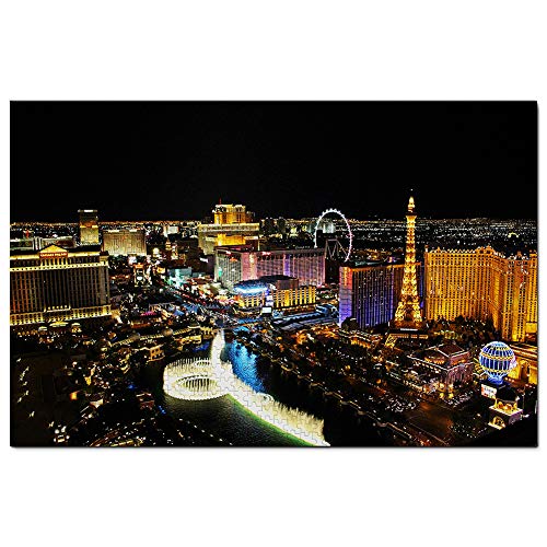 USA Amerika Las Vegas Puzzle 1000 Teile Spiel Kunstwerk Reise Souvenir 38x26CM von AFHMZ