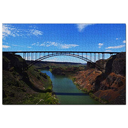 USA Amerika Twin Falls Perrine Bridge Idaho Puzzle 1000 Teile Spiel Kunstwerk Reise Souvenir 38x26CM von AFHMZ