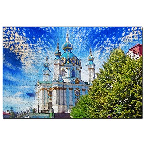 Ukraine Puzzle 1000 Teile St. Sophia Kathedrale Kiew Ukraine Puzzle Spiel Kunstwerk Reise Souvenir 100x70CM von AFHMZ