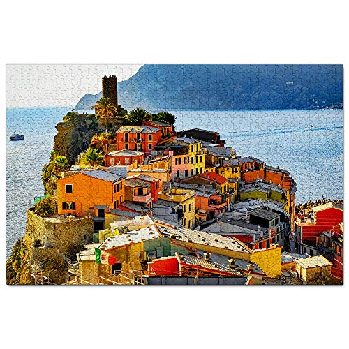 Vernazza Cinque Terre Italien Puzzle 1000 Teile Spiel Kunstwerk Reise Souvenir 38x26CM von AFHMZ