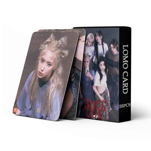 55 Stück Kpop Karten NMIXX Fe3O4: STICK OUT Cards NMIXX Mini Cards NMIXX Fe3O4: STICK OUT Album Karten NMIXX Merch Photocards Set Kpop NMIXX Fotokarten Geschenk für Fans von AFSC