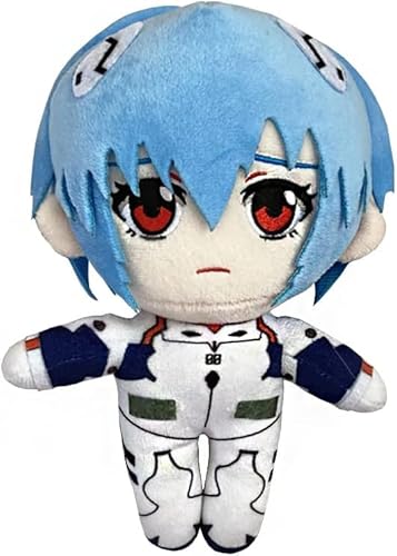 AFSC Ayanami Rei Figur aus weichem Plüsch, Kurzhaarstil, Blau, für Schlafzimmerdekoration, für Jungen und Mädchen, 20 cm von AFSC