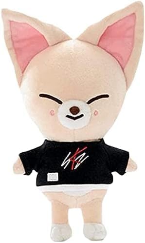 SKZOO Plüschtier Stray Kids Puppe Plüschtier Cartoon Niedlich Wolf Chan Leebit DWAEKKI Jiniret Han Quokka BbokAri PuppyM Foxl.NY Puppe 21 cm (Foxl.NY) von AFSC