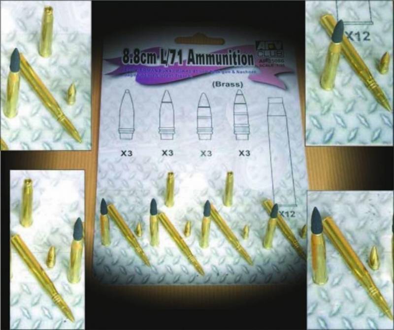 8,8 cm L/71 Ammunition for German von AFV-Club