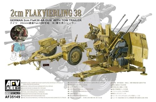 AFV-Club AF35149 Flakvierling 38 with Trailer, Waffen und Wehrtechnik, 4 x 2 cm von AFV Club