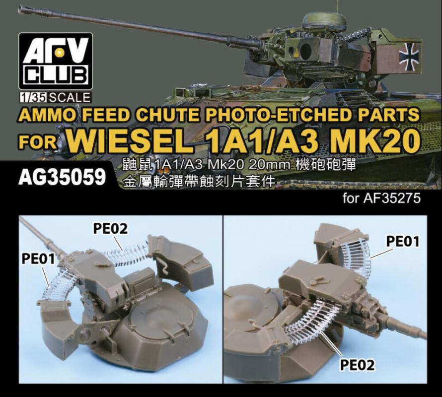 Ammo Feed Chute PE for Wiesel 1A1/A3 MK20 von AFV-Club