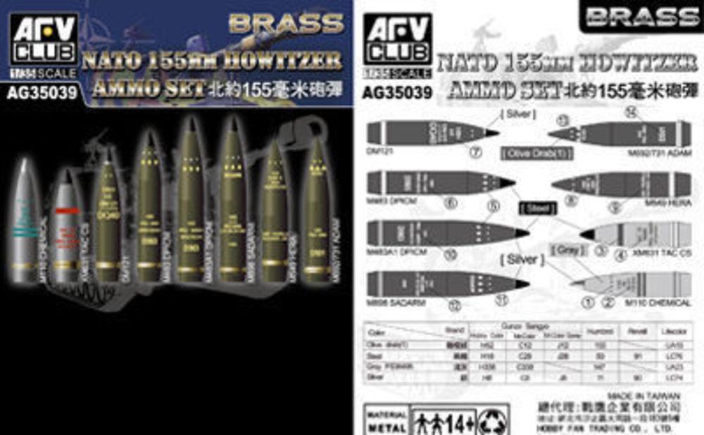 NATO 155mm Howitzer Ammo Set (Brass) von AFV-Club