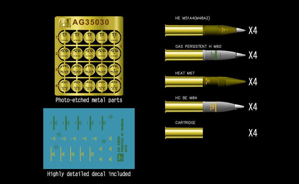 U.S. 105mm Howitzer ammo set von AFV-Club