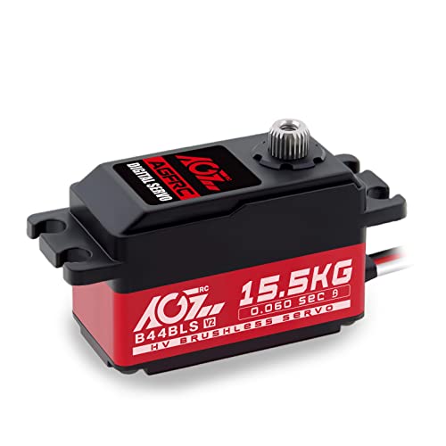 AGFRC 14,5 kg Low-Profile High-Speed Lenk-Servo – bürstenloses digitales Metallgetriebe RC Hobby Servo für 1/10 RC Auto LKW Flugzeuge (B44BLS) von AGFRC