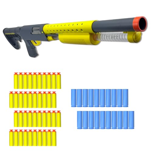 AGM MASTECH Spielzeugpistolenmodell Schaumstoffblaster Soft Bullet Shotgun, Design mit auswerfender leerer Hülse, Perfekt für drinnen und draußen.Mit 20 Hülsen, 40 weichen Schaumpfeilen. von AGM MASTECH