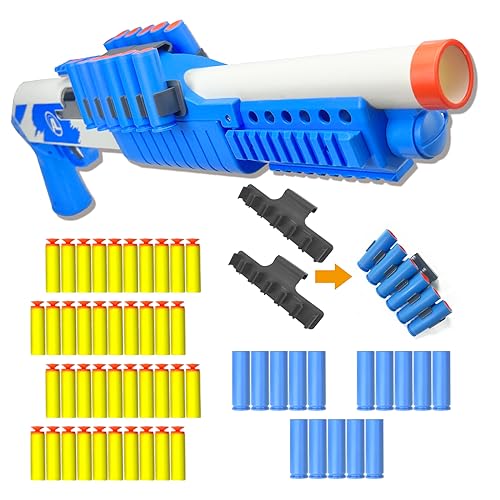 AGM MASTECH Spielzeugpistolenmodell Schaumstoffblaster Soft Bullet Shotgun, Design mit auswerfender leerer Hülse, Perfekt für drinnen und draußen.15 Hülsen,40 weichen Schaumpfeilen, 2 Munitionshaltern von AGM MASTECH