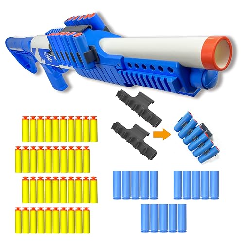 AGM MASTECH Spielzeugpistolenmodell Schaumstoffblaster Soft Bullet Shotgun, Design mit auswerfender leerer Hülse, Perfekt für drinnen und draußen.15 Hülsen,40 weichen Schaumpfeilen, 2 Munitionshaltern von AGM MASTECH