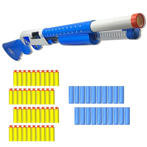 AGM MASTECH Spielzeugpistolenmodell Schaumstoffblaster Soft Bullet Shotgun, Design mit auswerfender leerer Hülse, Perfekt für drinnen und draußen.Mit 20 Hülsen, 40 weichen Schaumpfeilen. von AGM MASTECH