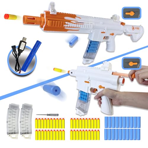 Automatic Spielzeug Pistole Kinder, 2 in 1 Modi Elektrische Toy Guns, Spielzeug Schaumstoff Blasterpistole, Schießspiele Spielzeug für Kinder und Mädchen Alter 7 8 9 10 11+ Jahre von AGM MASTECH