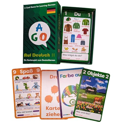 AGO Auf Deutsch 2 Deluxe: Interaktives Kartenspiel für Deutschlerner - Perfekt für jedes Alter! von AGO