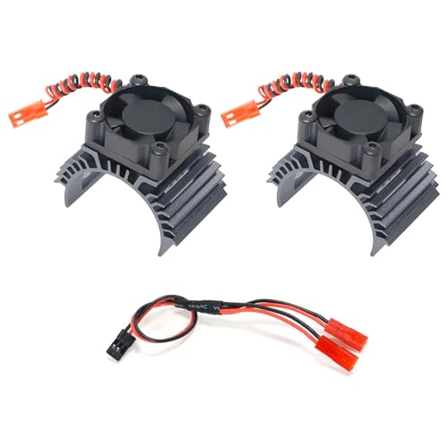 AGONEIR Ferngesteuerter Auto Lüfter Bessere Wärmeableitung Updates Zubehör Bürstenloser Motor Doppel Lüfter 36 Mm von AGONEIR