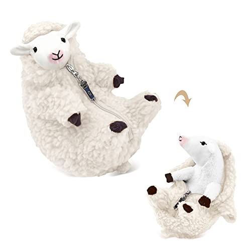 Kawaii Geschorenes Schaf Kuscheltier Plüschtier - Süße Geschenk Ziege Plush Stofftier Plüsch Spielzeug - Lustige Ostern Weihnachten Valentinstag Geburtstag Geschenke für Kinder Frauen Mädchen Jungen von AGRIMONY