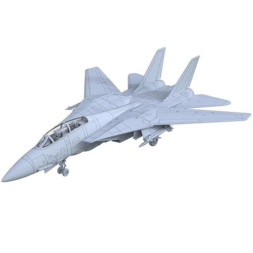 1/144 Maßstab 3D Militärmodell F-14 Tomcat-Kampfjet Der US Air Force Mit Flügeln In Halb Gefalteter Position, Ungefärbtes DIY-Modell Aus Kunstharz von AGSDGAWD