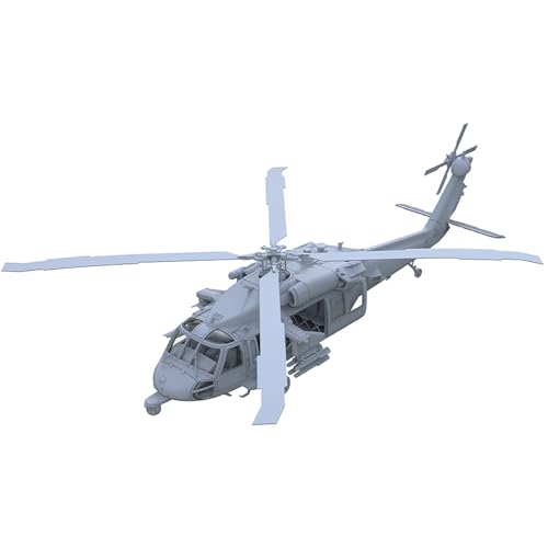 1/144 Maßstab 3D Militärmodell US-amerikanischer Bewaffneter Hubschrauber MH-60 Seahawk Mit Metallpropeller, Ungefärbtes Harzmodell, Schiffshubschrauber, DIY-Modell von AGSDGAWD