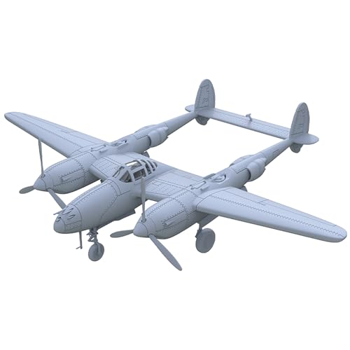 1/144 Maßstab DIY Militärmodell US P-38E Lightning Fighter Flugzeug Ungefärbtes Harzmodell DIY Miniatur-Formensammlung von AGSDGAWD