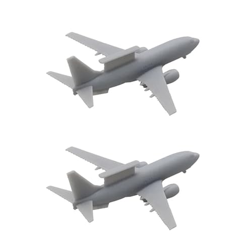 AGSDGAWD 2 STÜCKE 3D Militärmodell E-7 E-737 Frühwarnflugzeug 1/2000 1/700 1/400 1/350 Harzmodell Airborne Early Warner Flugzeug for DIY Modellsammlung(1/400 (87.5mm)) von AGSDGAWD