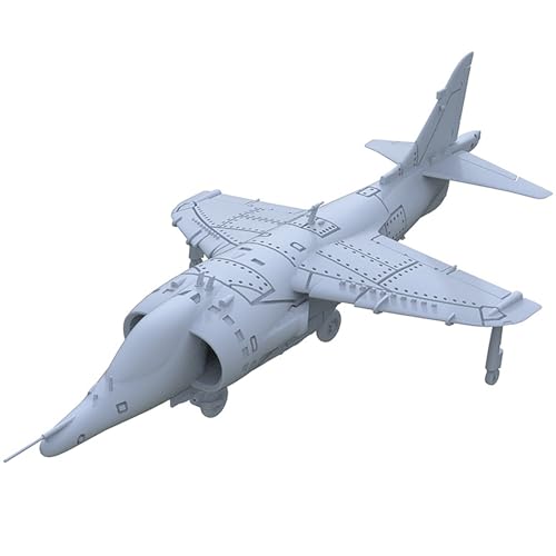 2 STÜCKE DIY Militärmodell 1/200 Maßstab Britischer Harrier GR3 Kampfjet Ungefärbtes Harzmodell for DIY Miniaturformensammlung von AGSDGAWD