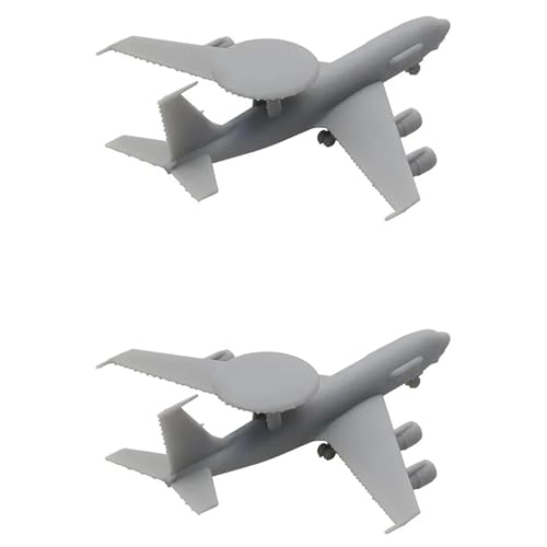 2 STÜCKE E-3 DIY Modell 1/2000 1/700 1/400 1/350 Maßstab Frühwarnflugzeugmodell Ungefärbtes Luft-Frühalarmflugzeug Mit Fahrwerk Militärmodell(1/700(66mm)) von AGSDGAWD