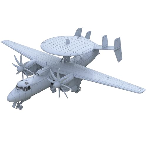 3D-Militärmodell Im Maßstab 1/100, Frühwarnflugzeug E-2C Hawkeye Der US Navy, Ungefärbtes Harzmodell, Detaillierte Nachbildung des Überwachungsflugzeugs, DIY-Modell von AGSDGAWD