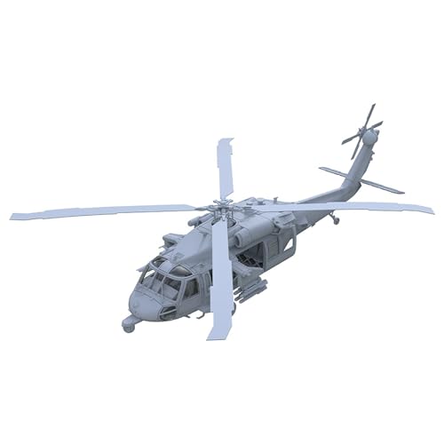 3D-Militärmodell Im Maßstab 1/100, US Navy MH-60 Seahawk Marinehubschrauber, Ungefärbtes Harzmodell Mit Metallrotorblättern, Schiffshubschrauber-DIY-Modell von AGSDGAWD