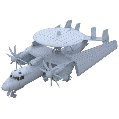 3D-Militärmodell Im Maßstab 1/100 US Navy E-2C Hawkeye Flugzeug Mit Gefalteten Flügeln Ungefärbtes Harzmodell Frühwarnflugzeug DIY-Modell von AGSDGAWD