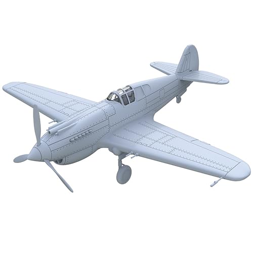 3D-Militärmodell Im Maßstab 1/100 US P-40C Warhawk Kampfflugzeug Ungefärbtes Harzmodell DIY Militärszene Montageform von AGSDGAWD