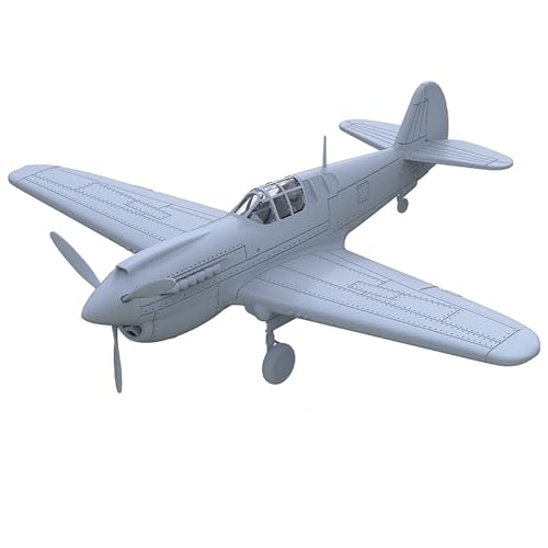 3D-Militärmodell Im Maßstab 1/100 US P-40E-1 Warhawk Kampfflugzeug Ungefärbtes Harzmodell DIY Miniatur-Formensammlung von AGSDGAWD