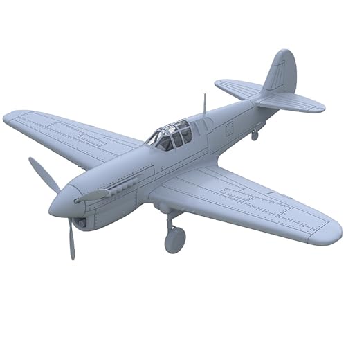 3D-Militärmodell Im Maßstab 1/100 US P-40F-10 Warhawk Kampfflugzeug Ungefärbtes Harzmodell DIY Militärszene Montageform von AGSDGAWD